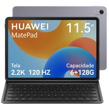 Tablet Huawei MatePad, 128GB, 6GB RAM, Tela 11.5, Câmera Traseira 13MP, Wifi 6 com Teclado Destacável - RW09BK