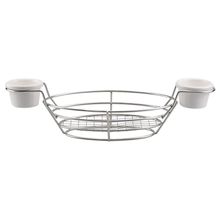 Cesta Oval Dynasty Fry em Aço Inox com 2 Molheiras - Prata