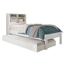 Cama Solteiro Com Auxiliar Invicta Branco Brilho – Santos Andirá