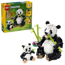 ANIMAIS SELVAGENS FAMILIA DE PANDAS LEGO CREATOR 3 EM 1 626 PEÇAS 31165