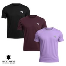 Kit 3 Camisetas Diadora Small Logo Masculina