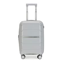 Mala 10kg Extensor Viagem Prata Rodinha 360° Casca Dura