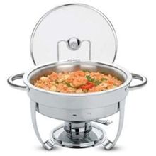 Rechaud Banho-Maria Tramontina Inox c/ Tampa de Vidro - 4L - 28cm