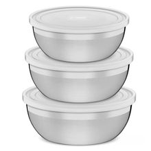 Conjunto de Potes Tramontina 64220210 em Aço Inox e Plástico - 3 Peças