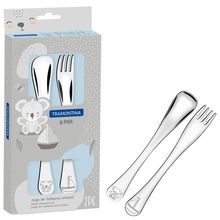 Conjunto Talheres Infantil Tramontina Le Petit Menino Inox - 2 Peças