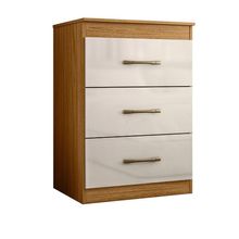 Comoda Para Quarto Vitoria 3 Gavetas Freijo-off White - Moval
