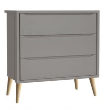 Cômoda Gaveteiro Théo New Cinza Fosco Com Natural - Reller