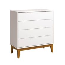 Comoda Gaveteira Elfe Classic 4 Gavetas Branco Fosco - Moveisaqui