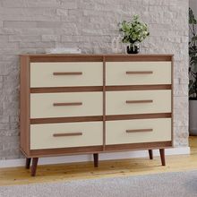 Cômoda Girassol 6 Gavetas Mb1 Cor Savana Off White