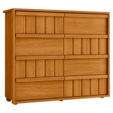 Comoda Tarsila 8 Gavetas Mdf 136 Cm Cumaru Opala Madetec