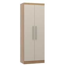 Armário 2 Portas Guarda Roupa Modulado Selene 80x218 Cm Mdp Carvalho 6005 Menu