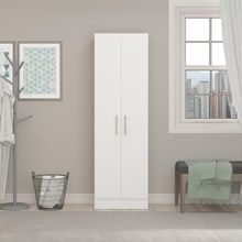 Armário De Lavanderia Multiuso Com 2 Portas Menu Móveis Branco