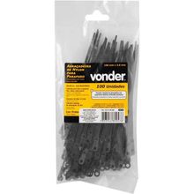 Abraçadeira Nylon Parafusos 150 X 3,6 Preta 100 Peças Vonder