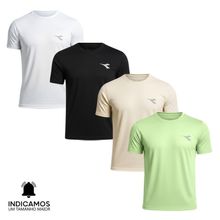 Kit 4 Camisetas Diadora Small Logo Masculina