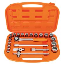 Maleta Com Soquetes Xtractor Plus E Acessórios 1/2 Milímetros 23 Peças Tramontina Pro