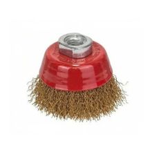 Escova De Aco Rotativa 70mm Ondulada Aco Latonado