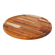 Tábua de Corte Redonda Madeira Legumes Carne Churrasco 33cm