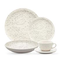 Jogo de Jantar 30 Peças Chá Chuvisco Porcelana Oxford