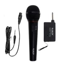 Microfone 2 em 1 com e sem Fio Profissional Bm-242 B-max
