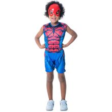 Kit Fantasia Infantil Homem Aranha com Mascara - M