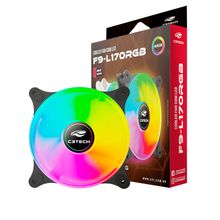 Cooler Fan Gamer 120mm ARGB 6 Pinos 12V DC F9-L170RGB Preto