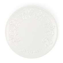 PRATO RASO LE CREUSET SPHERE HOLLY 19CM EM CERÂMICA BRANCO 80033190100003