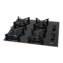 Cooktop a Gás Fischer 4 Bocas Fit Line Trempe Iron Preto