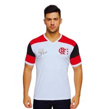 Camisa Flamengo Zico Branca Retrô Adulto Oficial