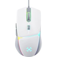 Mouse gamer Fortrek Crusader White 12800dpi RGB Switch huano