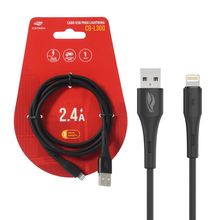 Cabo compatível Iphone ipad para USB 2.4A 1m Preto CB-L300