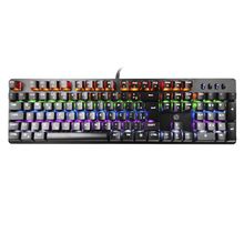 Teclado Mecânico USB GK100 RGB Switch Blue Cor Preto HP