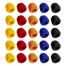 5 Kits com 5 Espumas Coloridas para Microfone (25 Peças)