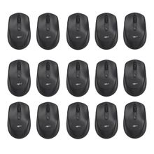 Kit 15 Mouses Sem Fio Recarregável Mega M180 Preto DPI Ajustável