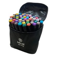 Estojo com 48 Canetas de Colorir Hidrográficas