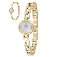 Relógio Champion Feminino Ref: Cf26286h Bracelete Dourado