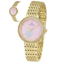 Relógio Champion Feminino Ref: Cf26384l Bracelete Dourado