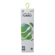Cabo para carregamento Tipo C Cabo Turbo PD120W 6A Branco 1m XC-CD-114