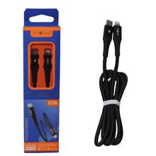 Cabo de Dados e carga Rápida 27W Tipo C para Lightning Preto