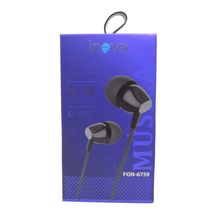 Fones de Ouvido Intra-auiculares Stereo P2 Cor Preto Inova