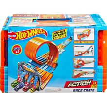 Pista Hot Wheels Caixa De Corridas 3 Em 1 Mattel - GKT87