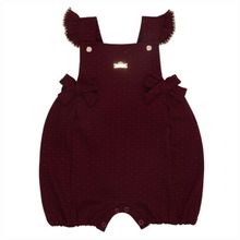 Macacão Bebê Banho Sol Menina Mushroom Bordô - Sonho Mágico