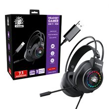 Headset Gamer RGB 5+ 7.1 USB Cabo 2mt X5-2000 5+Gamer