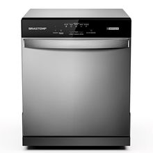 Lava Louças Brastemp Cinza Metálico com 08 Serviços e 05 Programas de Lavagem - BLF08B