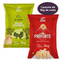 Kit PREFORTE + DO CAMPO AVES EM CRESCIMENTO - Total 10kg