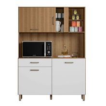 Cozinha Viena Plus 1200 Branco Ripado