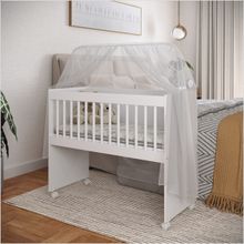 Mini Berço Moisés Multifuncional Em MDF C/ Colchão - Branco