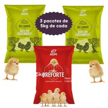 Kit PREFORTE + 2 DO CAMPO AVES EM CRESCIMENTO - Total 15kg