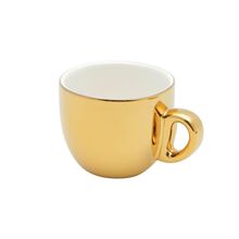 6 Xícaras de Café Wolff de Porcelana Dourado Branco 90ml
