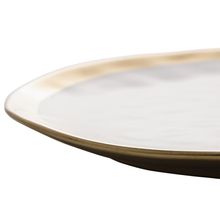Prato Raso Wolff Dubai de Porcelana Branco 25,5cm x 2,5cm