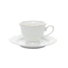 6 Xícaras de Café Wolff Maldivas de Porcelana de Ouro 80ml